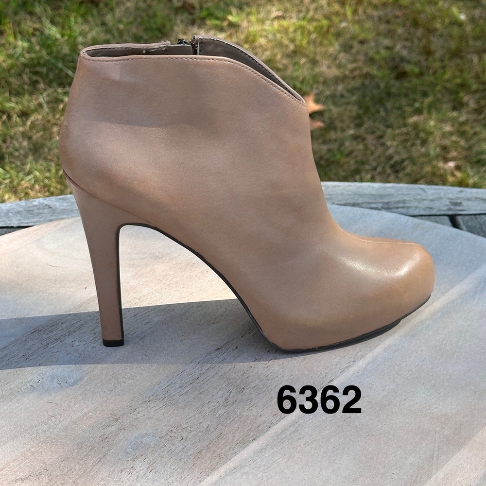 Jessica Simpson Arriel Bootie Womens 8.5 Tan Excellent Leather Platform Stiletto